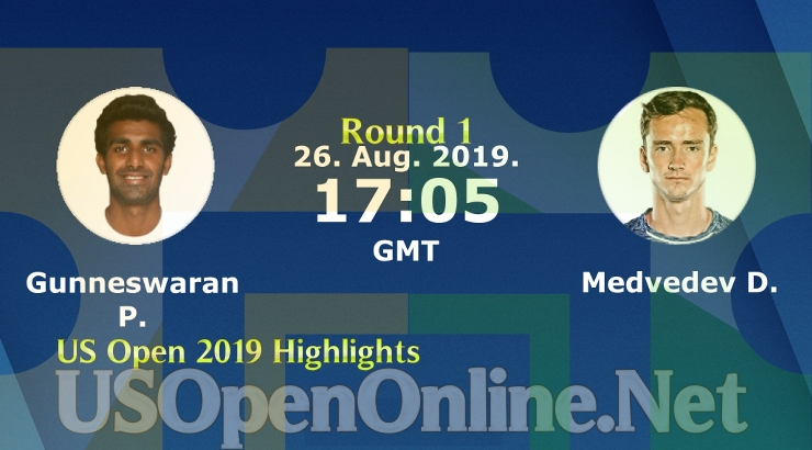Round 1 Gunneswaran vs Medvedev US Open 2019 Highlights