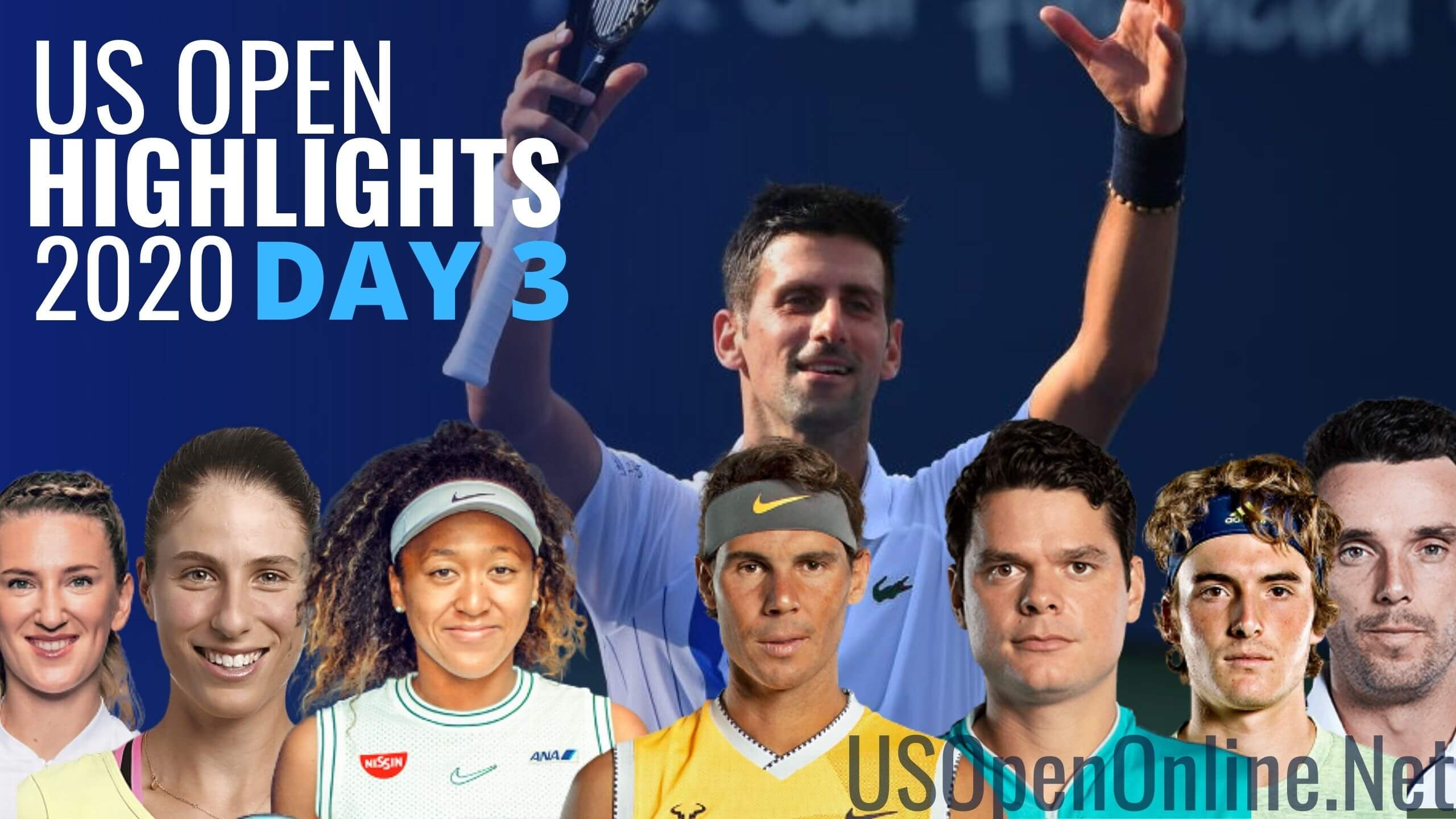 US Open Tennis 2020 Day 3 Match Highlights